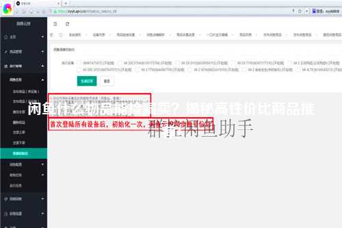 闲鱼什么物品能捡漏卖？揭秘高性价比商品推荐！