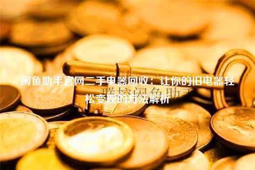 闲鱼助手官网二手电器回收：让你的旧电器轻松变现的方法解析